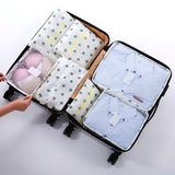 Do Not Miss 7pcs/set travel luggage organizer bag Waterproof women Clothing cosmetic arrange