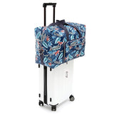 Foldable Travel Bag Women Large Capacity Portable Shoulder Duffle Bag Cartoon Printing Waterproof Weekend Luggage Tote