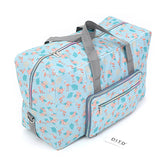 Foldable Travel Bag Women Large Capacity Portable Shoulder Duffle Bag Cartoon Printing Waterproof Weekend Luggage Tote