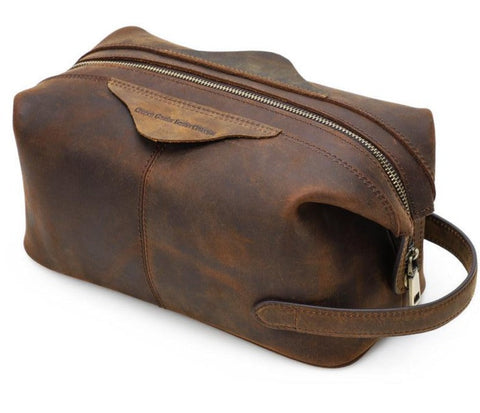Classic Leather Toiletry Bag