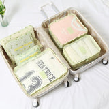 High-quality travel 6 pieces/set of luggage Separate organizer Large-capacity storage bag Cubic