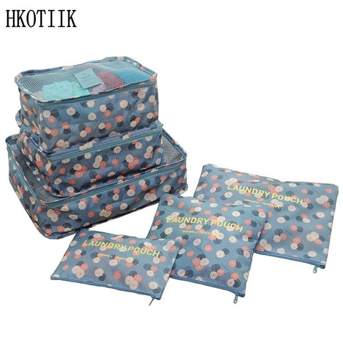 High-quality travel 6 pieces/set of luggage Separate organizer Large-capacity storage bag Cubic
