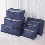 JULY'S SONG 6PCs/Set Travel Bags Luggage Zipper Bag Portable Packing Organizer Waterproof Case