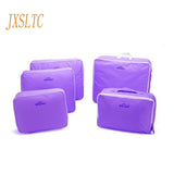 JXSLTC 5PCS/Set High Quality Oxford Cloth Travel Mesh Bag Luggage Organizer Packing Cube