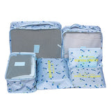 Mihawk 6Pcs/set Packing Cube Travel Bags Portable Large Capacity Clothing Sorting Organizer Luggage