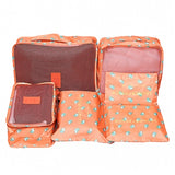 Mihawk 6Pcs/set Packing Cube Travel Bags Portable Large Capacity Clothing Sorting Organizer Luggage