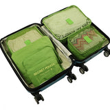 Mihawk 6Pcs/set Portable Travel Bags Large Capacity Packing Cube Clothing Underwear Sorting