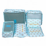 Mihawk 6Pcs/set Portable Travel Bags Large Capacity Packing Cube Clothing Underwear Sorting