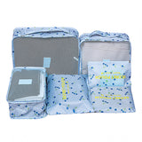 Mihawk 6Pcs/set Portable Travel Bags Large Capacity Packing Cube Clothing Underwear Sorting