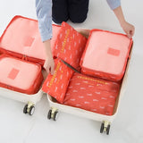 Mihawk 6Pcs/set Portable Travel Bags Large Capacity Packing Cube Clothing Underwear Sorting