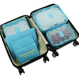 Mihawk 6Pcs/set Portable Travel Bags Large Capacity Packing Cube Clothing Underwear Sorting
