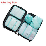 Mihawk Travel Bags Sets Waterproof Packing Cube Portable Clothing Sorting Organizer Luggage Tote
