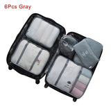 Mihawk Travel Bags Sets Waterproof Packing Cube Portable Clothing Sorting Organizer Luggage Tote