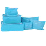 NIBESSER 6Pcs/set Travel Organizer Make Up Functional Bag Clothing Luggage Packing Cubes Travel