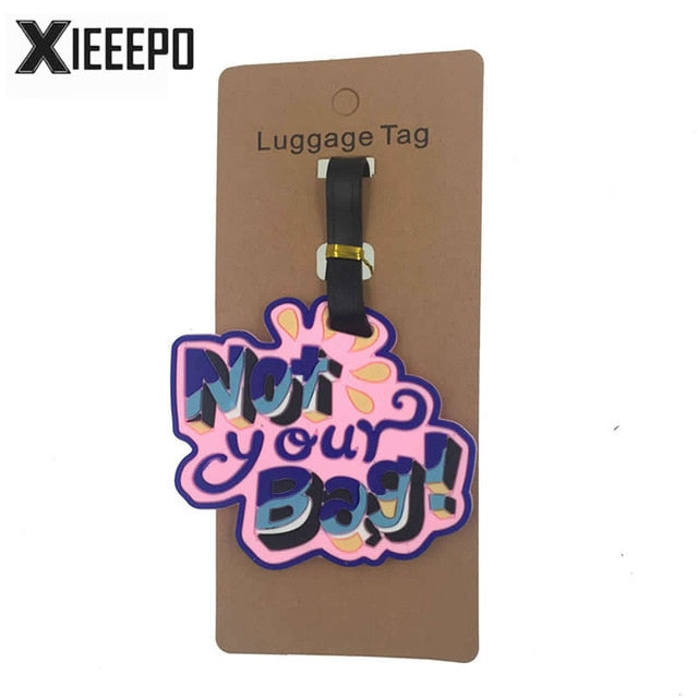 NOT YOU BAG Luggage Tag Travel Accessories Silica Gel Suitcase ID Address Holder Baggage Boarding