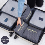 New 6pcs/set Women Travel Storage Bag Case High Capacity Luggage Clothes Tidy Suitcase Organizer