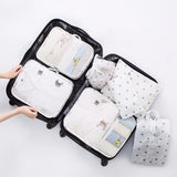 New Brand 7PCS/set Travel Organizer Bag Waterproof Shoe Clothing Arrange Travel Bags Women Men Cube