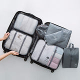 New Brand 7PCS/set Travel Organizer Bag Waterproof Shoe Clothing Arrange Travel Bags Women Men Cube