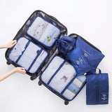 New Brand 7PCS/set Travel Organizer Bag Waterproof Shoe Clothing Arrange Travel Bags Women Men Cube