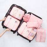 New High quality 7PCS/set Travel Bag Set Women Men Luggage Organizer for Clothes Shoe Waterproof