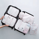 New High quality 7PCS/set Travel Bag Set Women Men Luggage Organizer for Clothes Shoe Waterproof