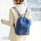 Embroidery shoulder bag female wholesale Korean version of the fashion large capacity travel backpack female new wild outdoor casual bag