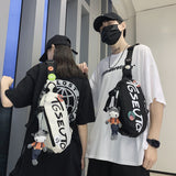 INS tide brand chest bag male casual day shoulder small backpack female student tide Messenger bag 2021 new payment autumn