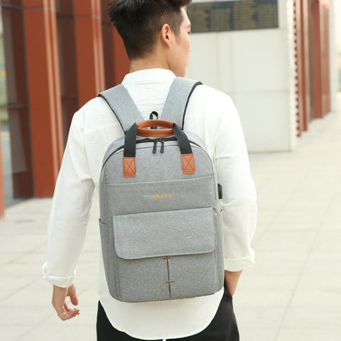 Large capacity anti-skin back shoulder bag LOGO men's business computer backpack female college sports bag wholesale