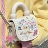 Mini cute foreign cartoon graffiti bag girl 0 spring/summer new Korean version student crossbody bag tote bag tide