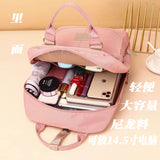 Fashion student bags simple light backpack short-distance travel bag trend summer autumn package high school backpack spot