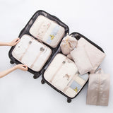 Personality 7PCS/Set High Quality Travel accessories kit Mesh storage Packing Cube for Clothing