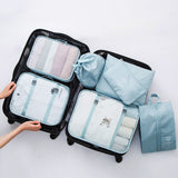 Personality 7PCS/Set High Quality Travel accessories kit Mesh storage Packing Cube for Clothing