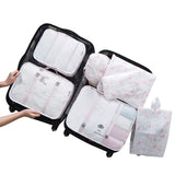 Personality 7PCS/Set High Quality Travel accessories kit Mesh storage Packing Cube for Clothing