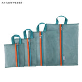 Popular 4pcs/Set Organizer Bags for shoes Clothes Travel Luggage Packing Mesh Pouch Organizer