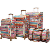 Lily Bloom Luggage 4 Piece Suitcase Collection With Spinner Wheels For Woman (Bliss): Gateway