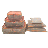 QIAQU 6 pcs / set Travel Organizer Storage Bag Portable Luggage Organizer Clothes Suitcase Bag