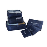 QIAQU 6 pcs / set Travel Organizer Storage Bag Portable Luggage Organizer Clothes Suitcase Bag