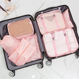 RUPUTIN 7PCS/Set Travel Mesh Bag In Suitcase Luggage Organizer Packing Cube High Quality Clothes