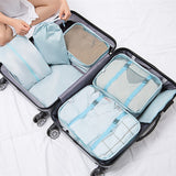RUPUTIN 7PCS/Set Travel Mesh Bag In Suitcase Luggage Organizer Packing Cube High Quality Clothes