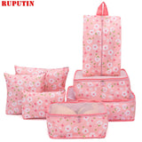 RUPUTIN 7Pcs/set Travel Organizer Bag Clothes Tidy Storage Bag Luggage Suitcase Pouch Cosmetics