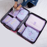 RUPUTIN 7Pcs/set Trip Luggage Organizer Clothes Finishing Kit Storage Bag Cosmetic toiletrie