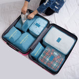 RUPUTIN 7Pcs/set Trip Luggage Organizer Clothes Finishing Kit Storage Bag Cosmetic toiletrie
