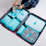 RUPUTIN 7Pcs/set Trip Luggage Organizer Clothes Finishing Kit Storage Bag Cosmetic toiletrie