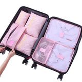 RUPUTIN 7Pcs/set Trip Luggage Organizer Clothes Finishing Kit Storage Bag Cosmetic toiletrie
