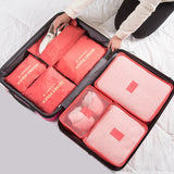 RUPUTIN 7Pcs/set Trip Luggage Organizer Clothes Finishing Kit Storage Bag Cosmetic toiletrie