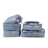 RUPUTIN New 6PCS/Set High Quality Cloth Waterproof Travel Mesh Bag In Bag Luggage Organizer Packing