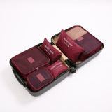 RUPUTIN New 6PCS/Set High Quality Oxford Cloth Ms Travel Mesh Bag In Bag Luggage Organizer