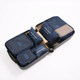 RUPUTIN New 6PCS/Set High Quality Oxford Cloth Ms Travel Mesh Bag In Bag Luggage Organizer