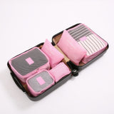 RUPUTIN New 6PCS/Set High Quality Oxford Cloth Ms Travel Mesh Bag In Bag Luggage Organizer