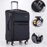 Travel Expandable Soft Suitcase on Wheels Oxford Cloth Trolley Rolling Luggage Bag Boarding Case Free Shipping